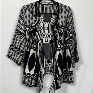 NWT Vincent’s black/white cardigan sweater size Md